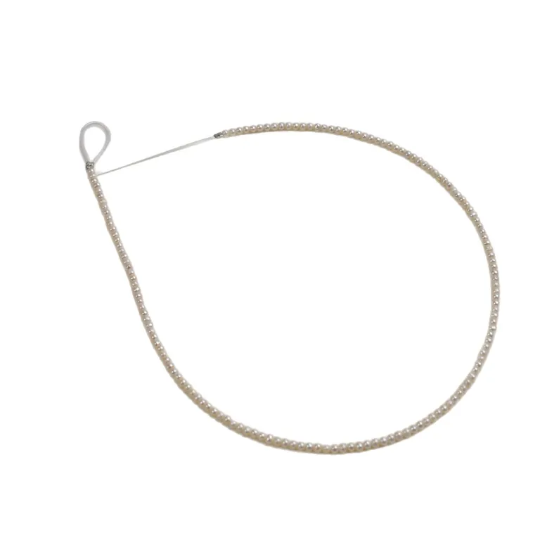 مینی مروارید آب شیرین طبیعی 2-3mm مرواریدهای تقریباً گرد و تخت کوچک، دانهای، نیمهساخته برای کاردستی، یک رشته به طول حدود 38cm