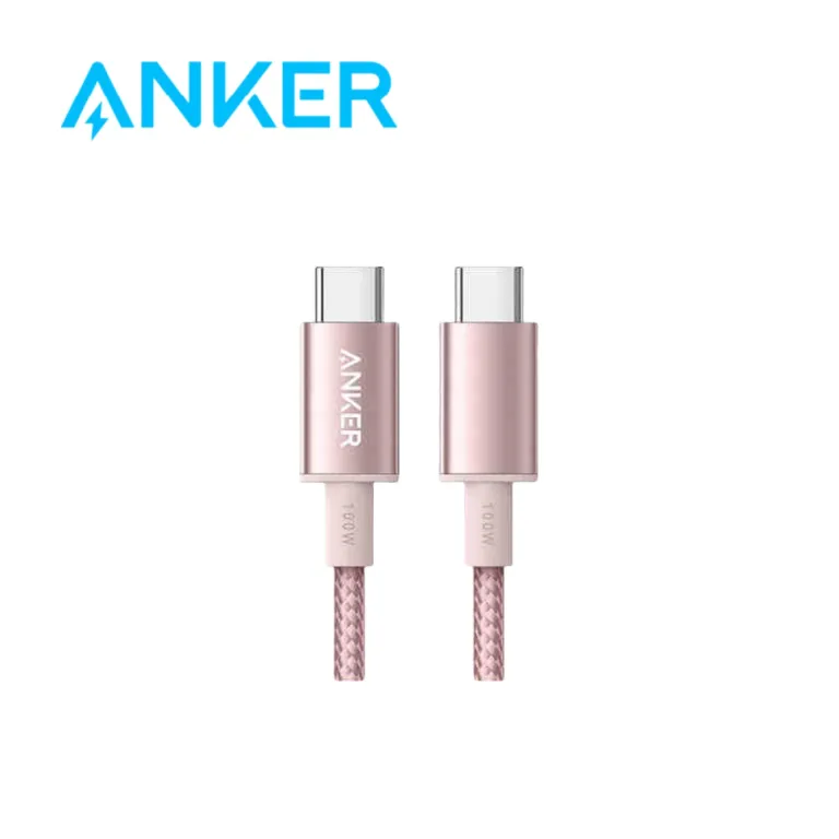 کابل شارژ سریع Anker بافته شده PD100W نایلونی تایپ C برای اندروید A8756-A8757-A8758