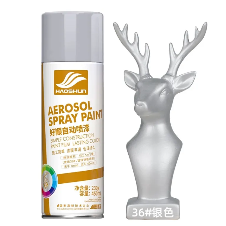 اسپری رنگ 450ml هاوشون ضدزنگ فلز در رنگ‌های مشکی سفید قرمز برای مصارف خانگی و تغییر رنگ خودرو