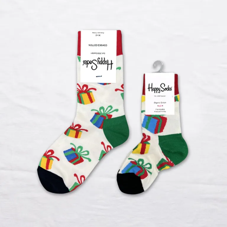 جوراب بچگانه HappySocks طرح کارتونی ساق متوسط مدل هایپی مناسب دختر و پسر برای استفاده بیرون از منزل طرح بامزه عمده و خانوادگی