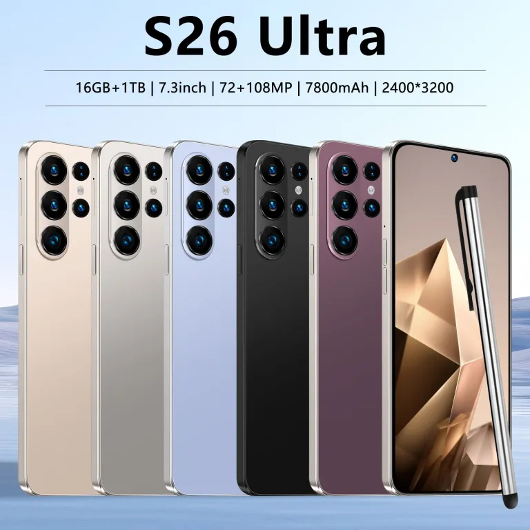 گوشی موبایل S26 Ultra اندروید 16+1T4G اندروید 15 گوشی هوشمند 7.3 اینچ