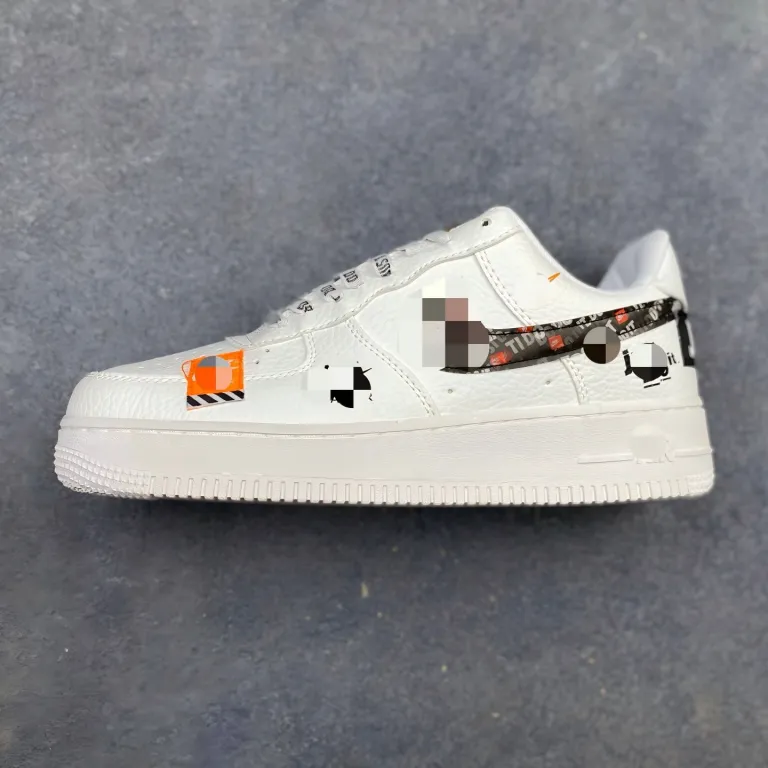 AF1‘07 کفش کتانی ساق کوتاه / کفش راحتی، دوخت لبه‌دار با جعبه اصلی و کفی هوا کامل