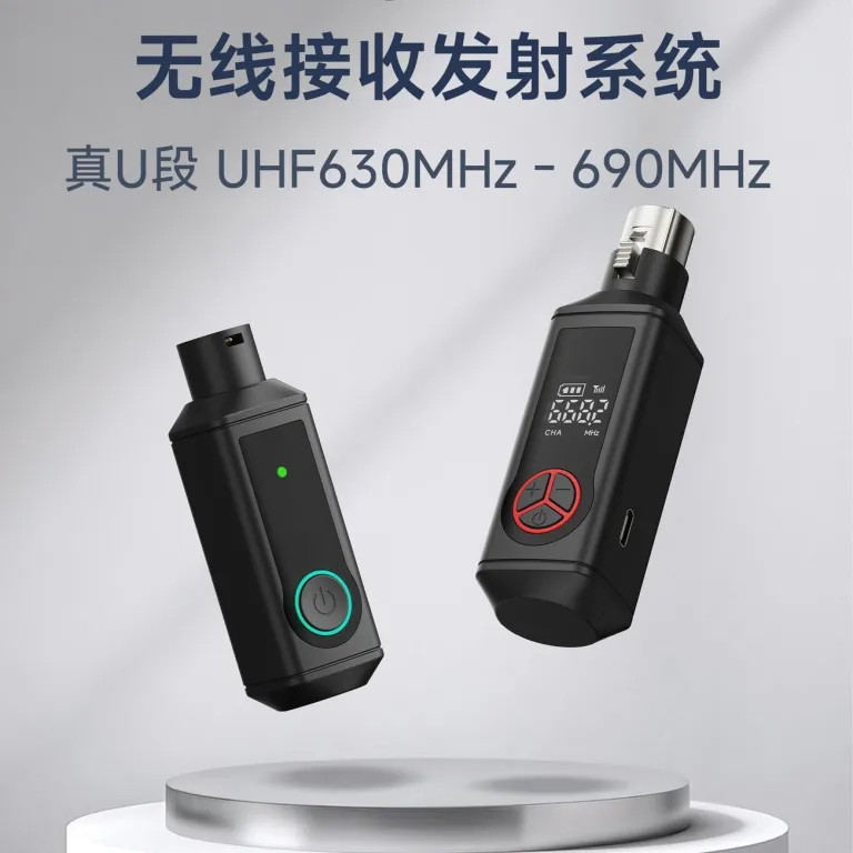 سیستم فرستنده و گیرنده صوتی بی‌سیم UHF، تبدیل میکروفون داینامیک XLR سیمی به بی‌سیم، سازگار با انواع میکروفون