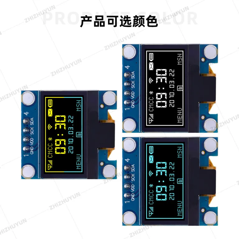 ماژول نمایشگر OLED رزولوشن 12864 0.91/0.96/1.3/1.54 اینچ IIC/SPI 4-7 پین