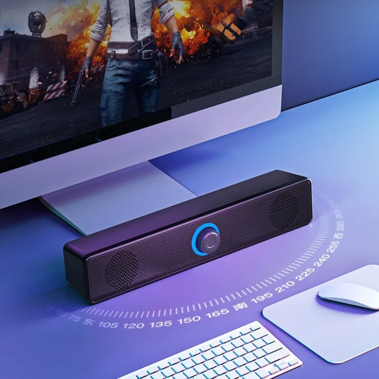 اسپیکر بلوتوثی سیمدار باریک برونمرزی برای دسکتاپ خانگی با دو بلندگو و بیس قوی مخصوص کامپیوتر 350TS