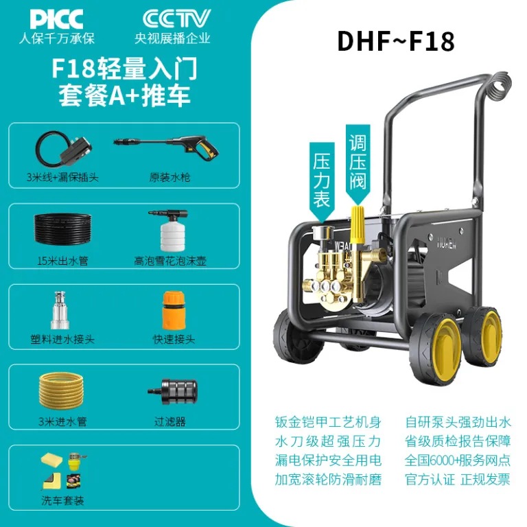 دستگاه کارواش فشار قوی عمده، ابزار شستشوی خودرو خانگی، تفنگ آب فشار قوی قابل حمل 220v، پمپ کارواش، کارواش فشار قوی