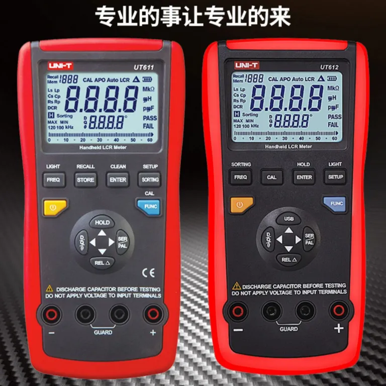 یونی‌تی UT611/UT612 ظرفیت‌سنج مقاومت سلف مولتی‌متر LCR پل دیجیتال تستر