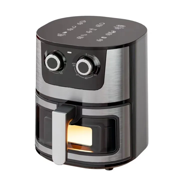 سرخ‌کن بدون روغن Airfryer 15L با ظرفیت بالا، چندکاره خانگی از جنس استیل ضدزنگ، مجهز به پنجره دید و المنت حرارتی بالا و پایین