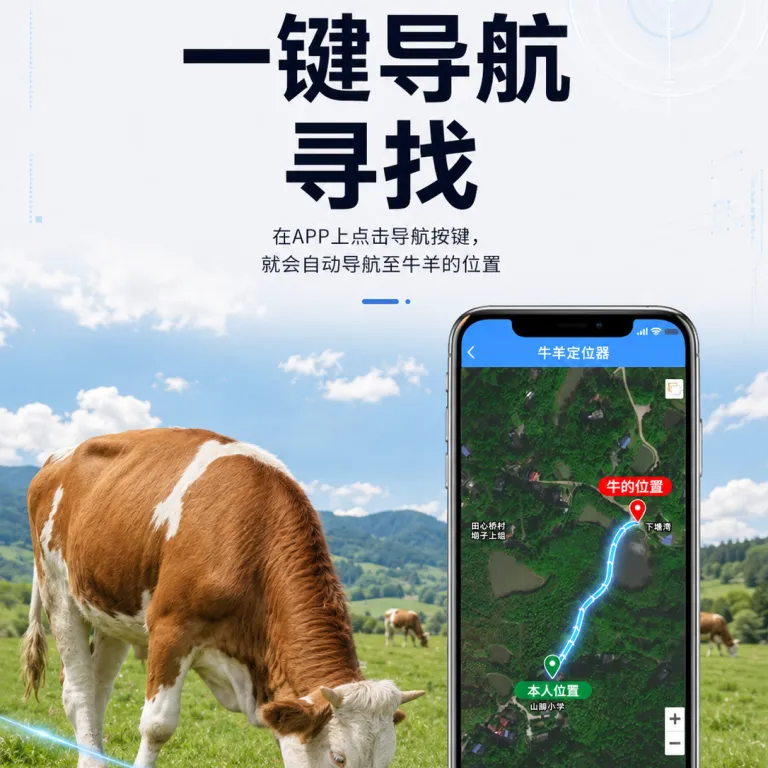 5G ردیاب خورشیدی گاو و گوسفند، ردیاب GPS گاو و گوسفند، ضدآب و ضدسرقت، ماهواره بیدو