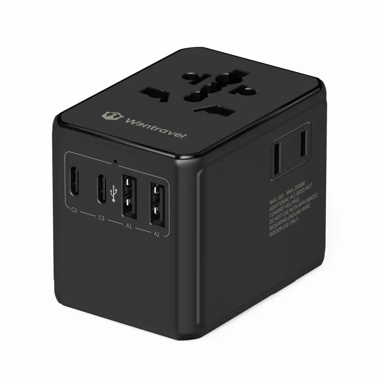 مبدل چندکاره برق کارخانه 25W شارژ سریع 3AC پریز استاندارد اروپا مبدل چندمنظوره تبدیل برق جهانی