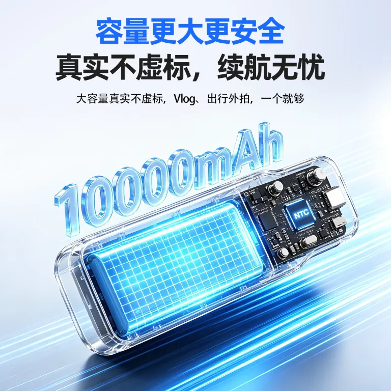 دسته باتری 10000mah با گواهی 3C سازگار با DJI pocket4p/4/3، پاوربانک همراه