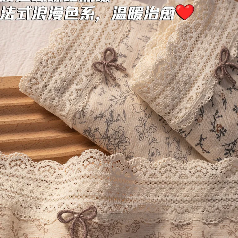 شورت زنانه نخی میان‌نشین 10A ضدباکتری فاق تمام‌نخ سبک ژاپنی دخترانه سکسی شورت کوتاه راحت بدون رد مثلثی