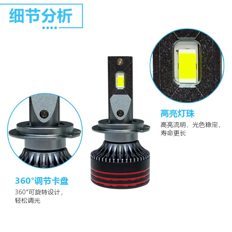 چراغ جلو LED خودرو M8 مدل جدید با نور متمرکز و روشنایی بالا، فروش عمده کارخانه