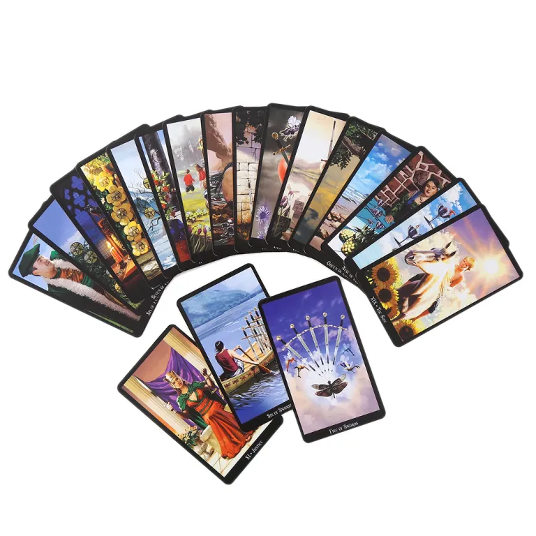 تاروت با روکش طلا جعبه فلزی لوکس Tarot Cards Deck همراه با دفترچه راهنمای کاغذی