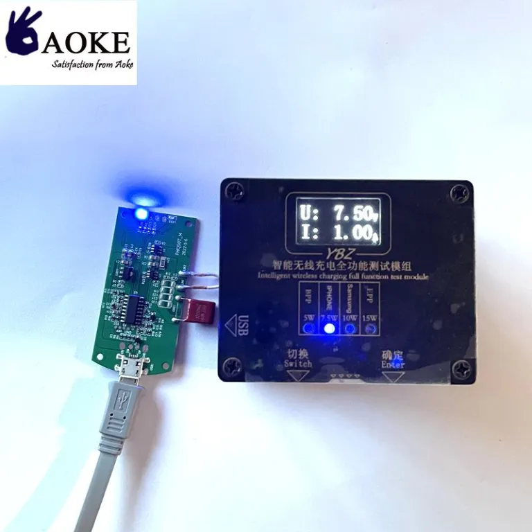 ماژول شارژ بی‌سیم جدید 15W با پروتکل Qi، فاصله 12MM برد الکترونیکی PCBA شارژر