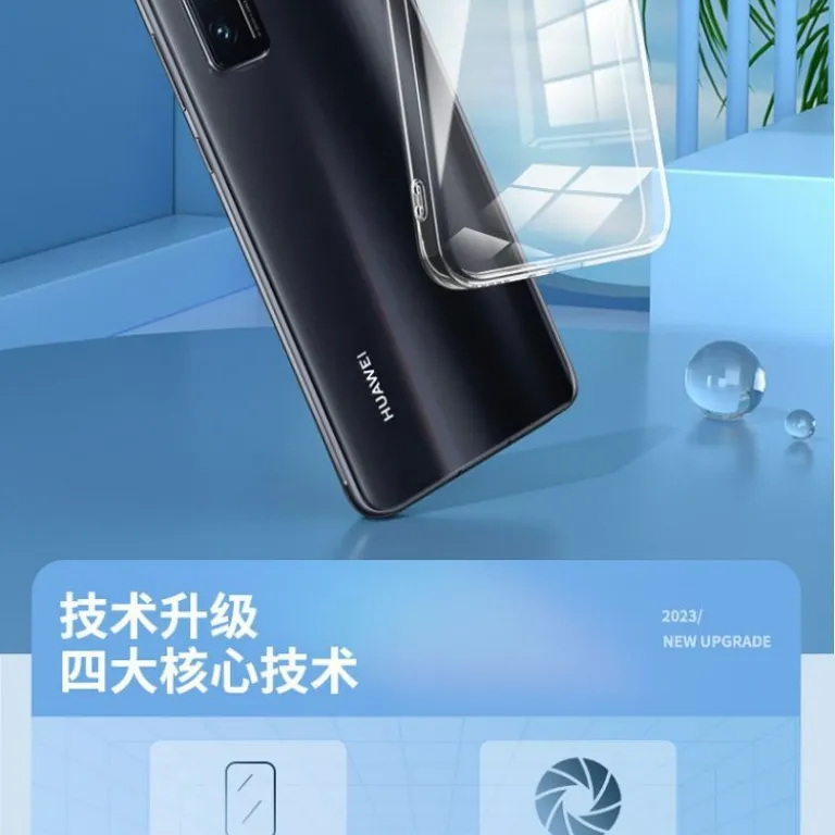 قاب مناسب هواوی nova7 nova7pro قاب شفاف نرم سیلیکونی تمام‌محافظ فوق‌باریک ضدضربه مردانه زنانه