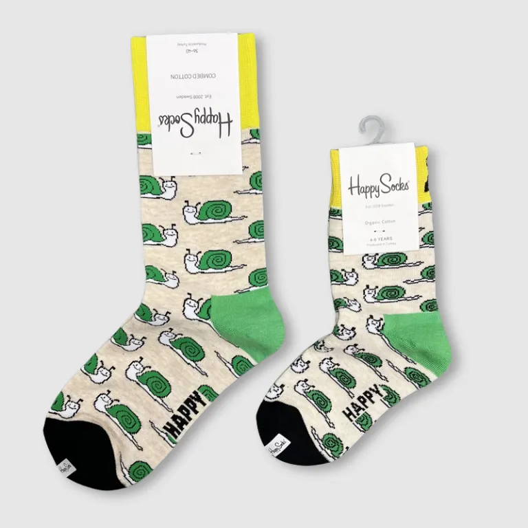 جوراب بچگانه HappySocks طرح کارتونی ساق متوسط مدل هایپی مناسب دختر و پسر برای استفاده بیرون از منزل طرح بامزه عمده و خانوادگی