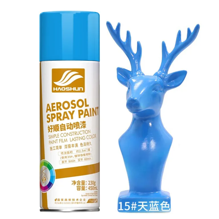 اسپری رنگ 450ml هاوشون ضدزنگ فلز در رنگ‌های مشکی سفید قرمز برای مصارف خانگی و تغییر رنگ خودرو