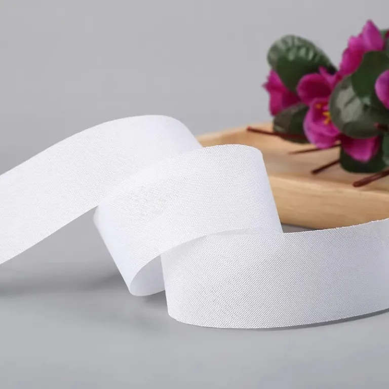 3-4cm نوار لبه پلی‌استر، لبه سخت برش اریب، مناسب پرده، ملحفه، کلاه و کفش، نوار لبه و رولت