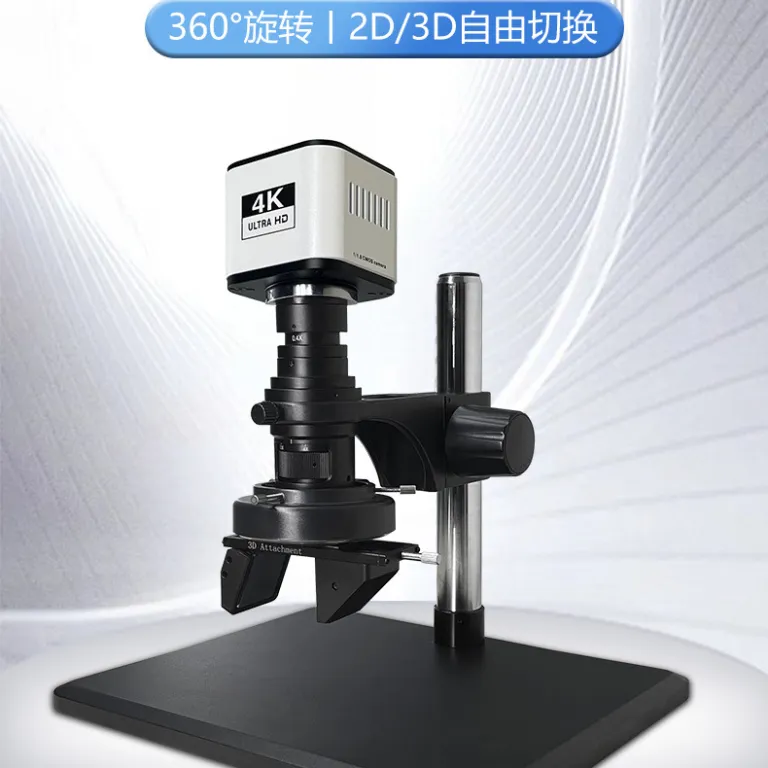 میکروسکوپ دیجیتال با وضوح بالا 4K برای تعمیر موبایل، ذره‌بین صنعتی PCB و تراشه، عکس‌برداری و اندازه‌گیری سطوح فلزی