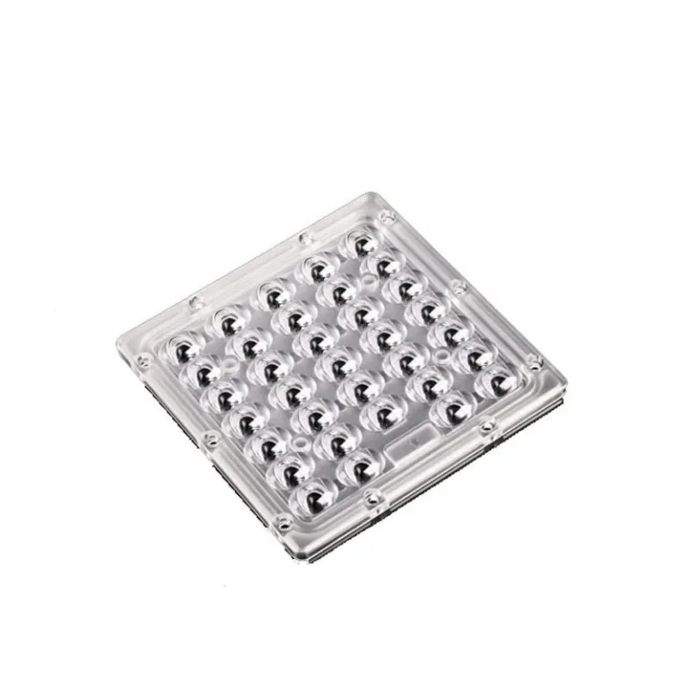 L130*W130mm لنز اپتیکی 4 عدد 3030 5050LED-36 لنز مربعی چراغ خیابانی