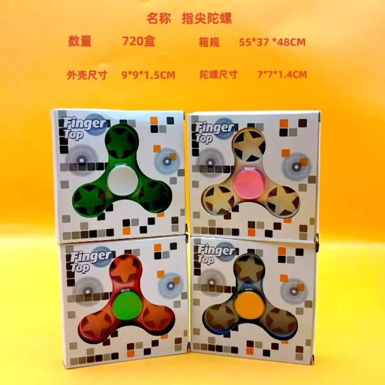 اسپینر انگشتی جعبه‌ای سه‌پره اسباب‌بازی ضداسترس و تقویت تمرکز کودکان مناسب عمده‌فروشی دستفروشی و هدیه دانش‌آموزی
