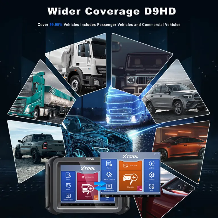 دستگاه عیبیاب کامیون و خودرو XTOOL D9