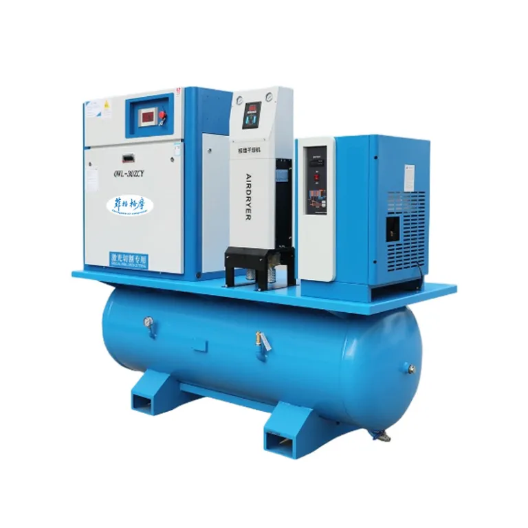 کمپرسور هوای اسکرو یکپارچه آهنربای دائم با اینورتر مخصوص برش لیزری 15KW 22KW 16 کیلوگرم