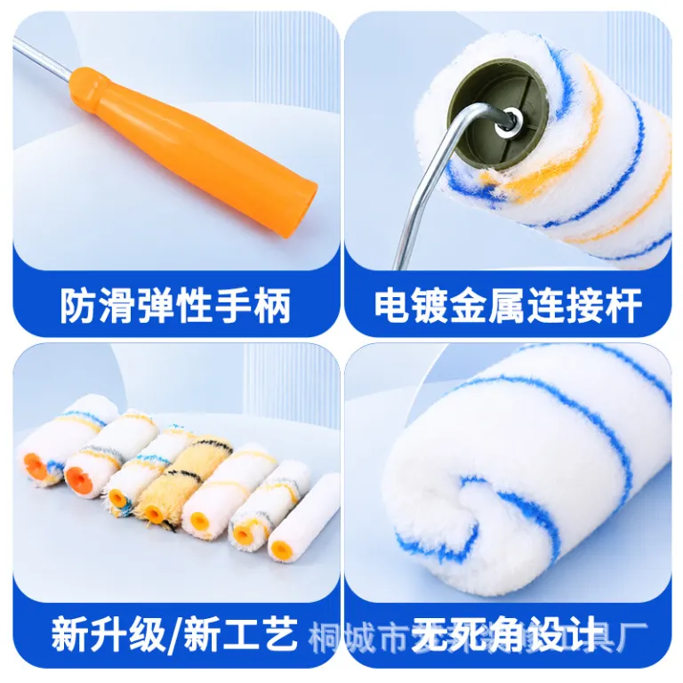 غلتک رنگ‌زنی پرز ریز پنبه‌ای برای رنگ لاتکس و روغنی، سایز 4 اینچ، 6 اینچ، 9 اینچ