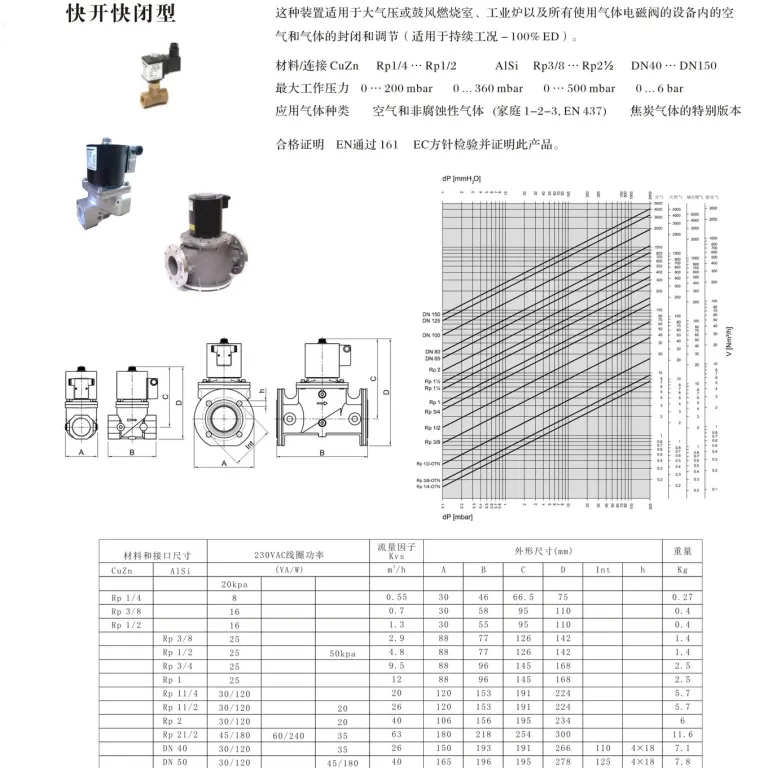 نماینده انحصاری چین برند ایتالیایی elektrogas، شیر برقی گاز سری VMR با عملکرد باز و بسته شدن سریع