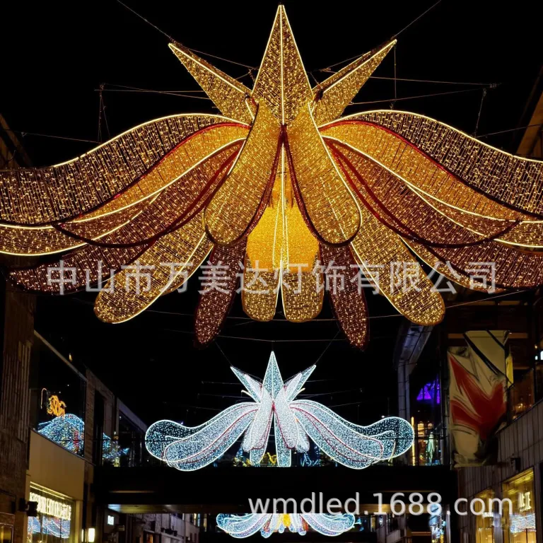 چراغ ال‌ای‌دی ضدآب فضای باز به شکل گوزن، چراغ تزئینی حیوانات، مجسمه نورانی کریسمس، دکور پروانه‌ای فلزی
