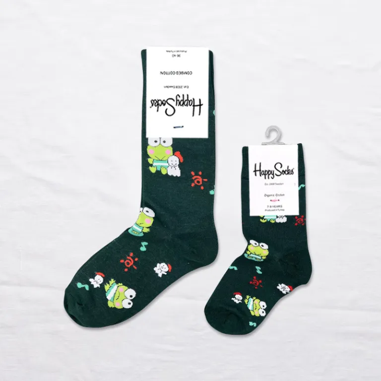 جوراب بچگانه HappySocks طرح کارتونی ساق متوسط مدل هایپی مناسب دختر و پسر برای استفاده بیرون از منزل طرح بامزه عمده و خانوادگی