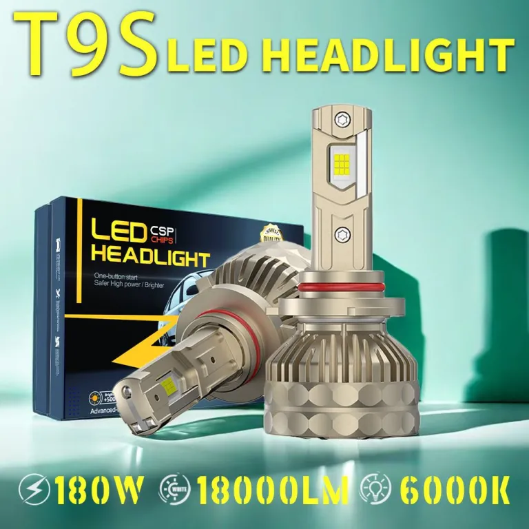 T9S محصول جدید برون‌مرزی چراغ جلو خودرو H1 H4 H7 H11 چراغ خودرو با تمرکز نور قوی نصب بدون آسیب دیکود چراغ جلو