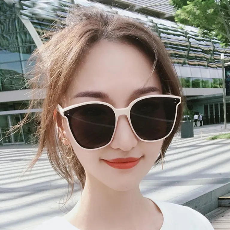 عینک آفتابی فریم مشکی جدید زنانه و مردانه، شیک، مناسب صورت‌های بزرگ، ضد اشعه UV برای رانندگی