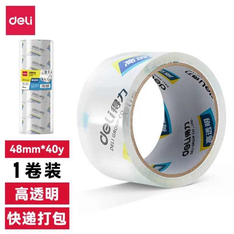چسب نواری دلی عمده 100m انبار تجارت الکترونیک بسته‌بندی ارسال سریع بستن درب بسیار شفاف 45mm چسب نواری پهن سایز بزرگ 60mm