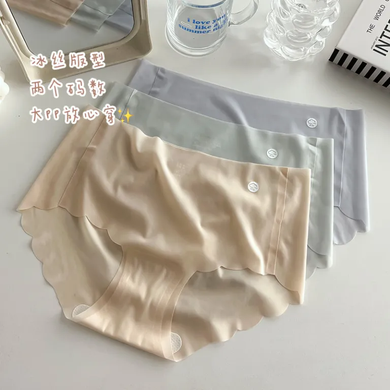 شورت زنانه ابریشمی یخی فرمدهنده باسن، بدون درز، لخت و تنفسپذیر، فاق نخی آنتیباکتریال، بالا کشیده