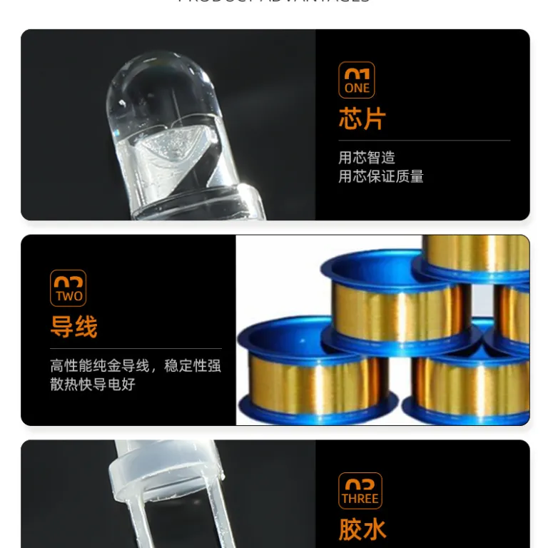 5mm ال‌ای‌دی دیپ f5 دیود نورانی سفید سرگرد مخصوص نشانگر 5mm ال‌ای‌دی دیپ
