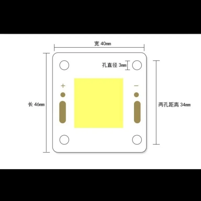 12V بدون نیاز به درایور، پرنور 50WCOB نور سفید و سفید گرم، ال‌ای‌دی یکپارچه، برد ال‌ای‌دی، چراغ خورشیدی، چیپ منبع نور
