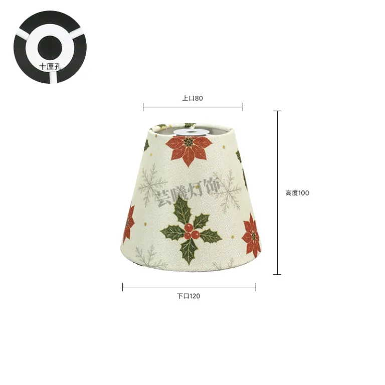 آباژور پارچه‌ای طرح کریسمس مناسب اقامتگاه، هتل، چراغ کنار تخت و دیوارکوب، تزئینات جشن کریسمس و چراغ رومیزی