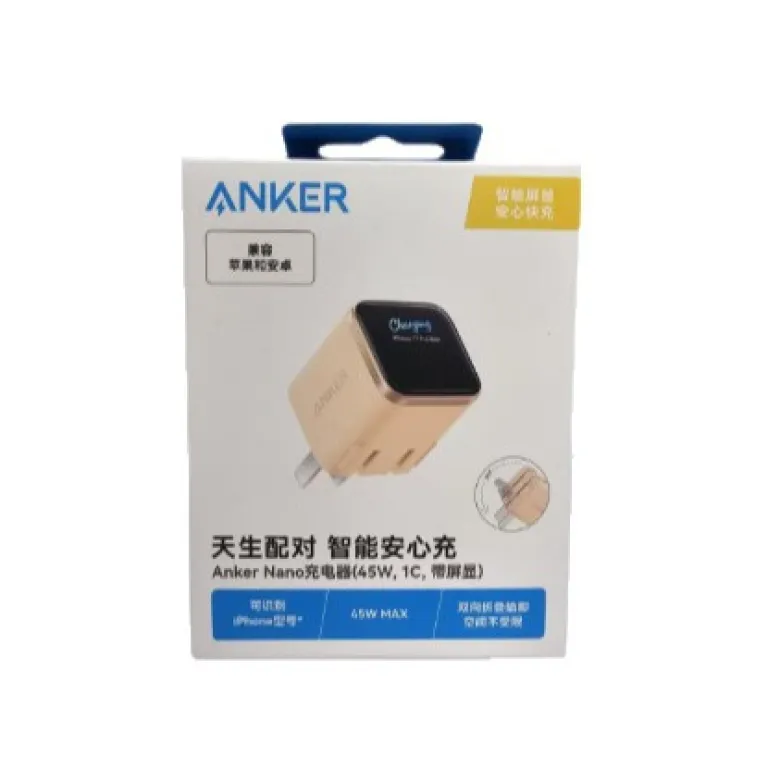 شارژر Anker انکر مناسب اپل PD45W نارنجی شارژ سریع iPhone17/16 شارژ گوشی
