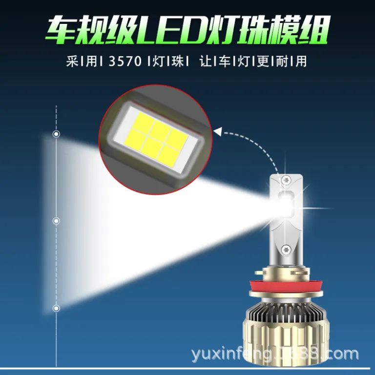 130W چراغ جلوی خودرو LED h1 مناسب چراغ‌های LED اصلی، نور بالا و پایین یکپارچه h4 h7