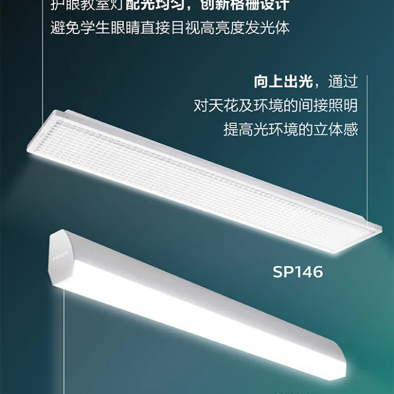 چراغ کلاسی LED فیلیپس با منشور میکرو مخصوص مدرسه و مهدکودک بدون سوسو زدن چراغ تخته سیاه ضد خیرگی محافظ چشم چراغ آموزشی