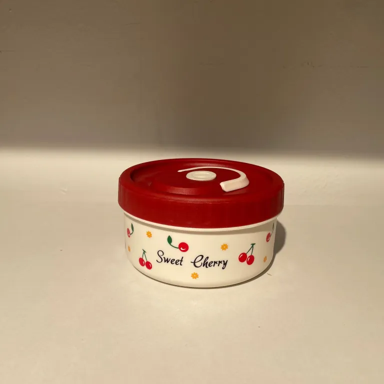 304 ظرف غذای استیل ضدزنگ دربسته طرح گیلاس، قابلمه نگهدارنده حرارت سوپ، جعبه ناهار جداشدنی، قابل استفاده در مایکروویو، ظرف غذای چندطبقه