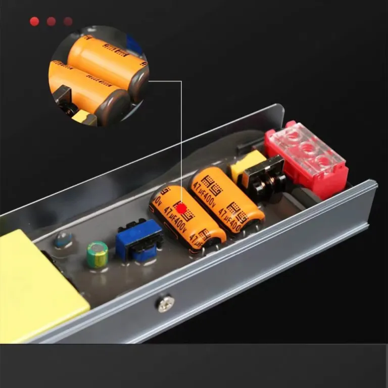 منبع تغذیه سوئیچینگ نیمه‌رزینی بلک گلد 220v به 12v24v ترانس برق DC برای تابلوهای LED و حروف نورانی