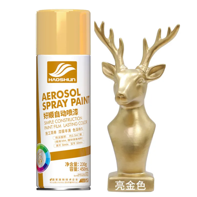 اسپری رنگ 450ml هاوشون ضدزنگ فلز در رنگ‌های مشکی سفید قرمز برای مصارف خانگی و تغییر رنگ خودرو