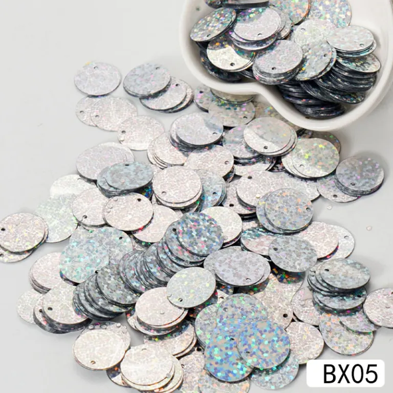 8/10/15/20/25/30mm پولک گرد لبه‌سوراخ فلس ماهی برای دوخت دستی DIY، ملزومات لباس، زیورآلات کوچک و آویز