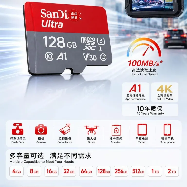 کارت حافظه micro sd پرسرعت مناسب 16g و class10 برای دوربین ثبت وقایع و فلش