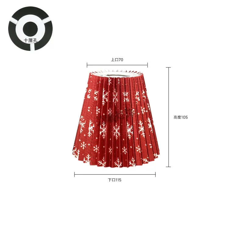 آباژور پارچه‌ای طرح کریسمس مناسب اقامتگاه، هتل، چراغ کنار تخت و دیوارکوب، تزئینات جشن کریسمس و چراغ رومیزی