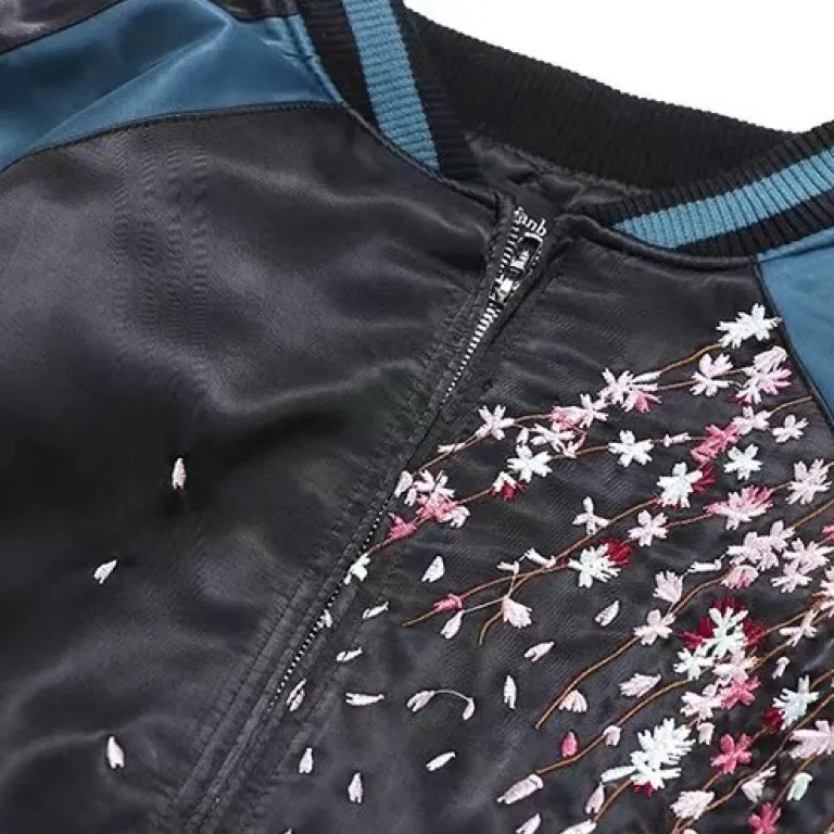 ژاکت خلبانی سبک یوکوهاما با گلدوزی MA-1 تولید کارخانه اختصاصی، مدل unisex