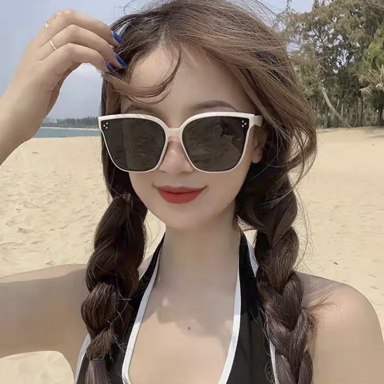 عینک آفتابی فریم مشکی جدید زنانه و مردانه، شیک، مناسب صورت‌های بزرگ، ضد اشعه UV برای رانندگی
